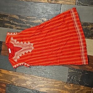 THML red orange sleeveless sun dress sz XS